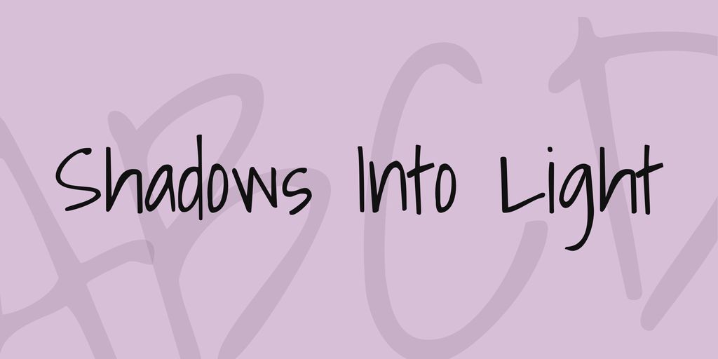 Shadows Into Light Font Preview