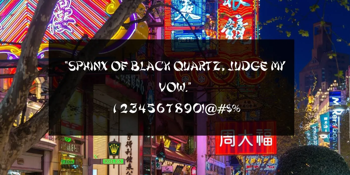 Shanghai Font Preview