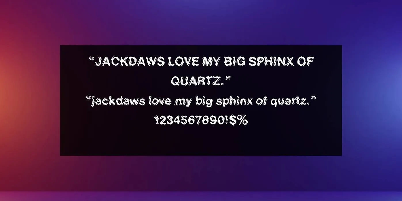 Shatter Font Preview