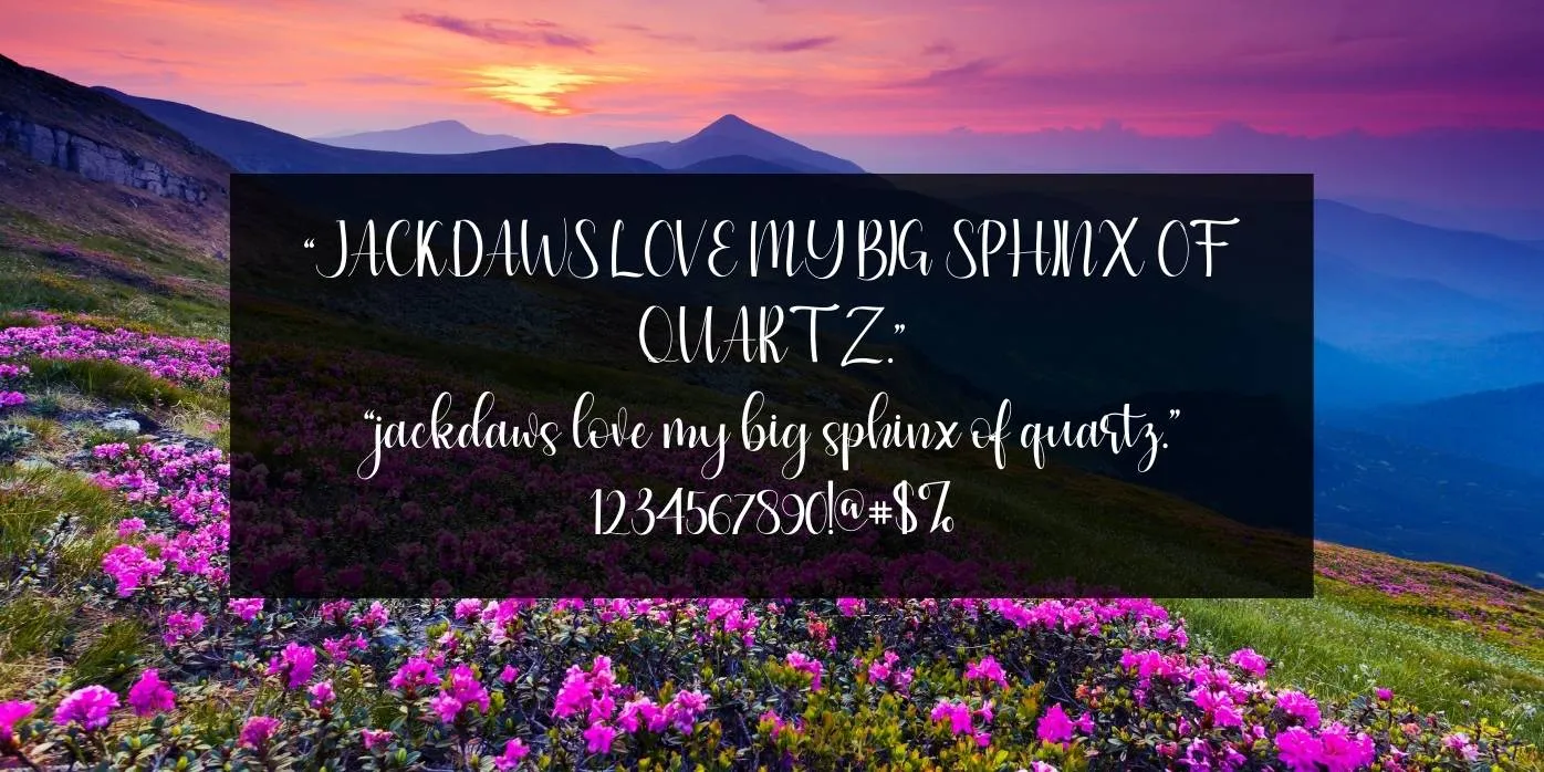 Simple Script Font Preview
