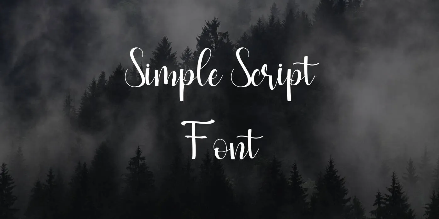 Simple Script Font