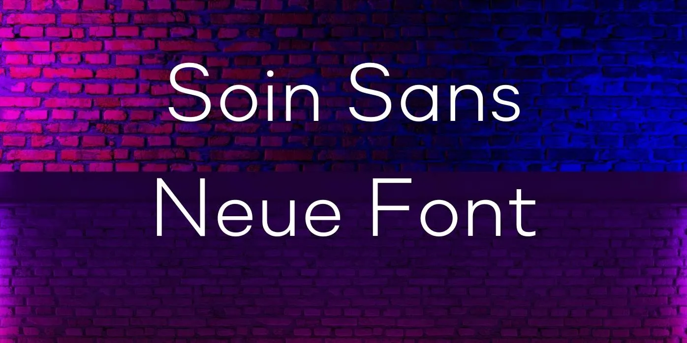 Soin Sans Neue Font