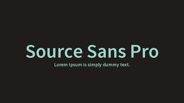 Source Sans Pro Font