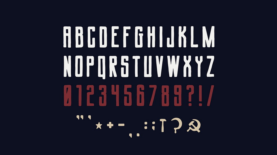 Soviet League Typeface Font Preview