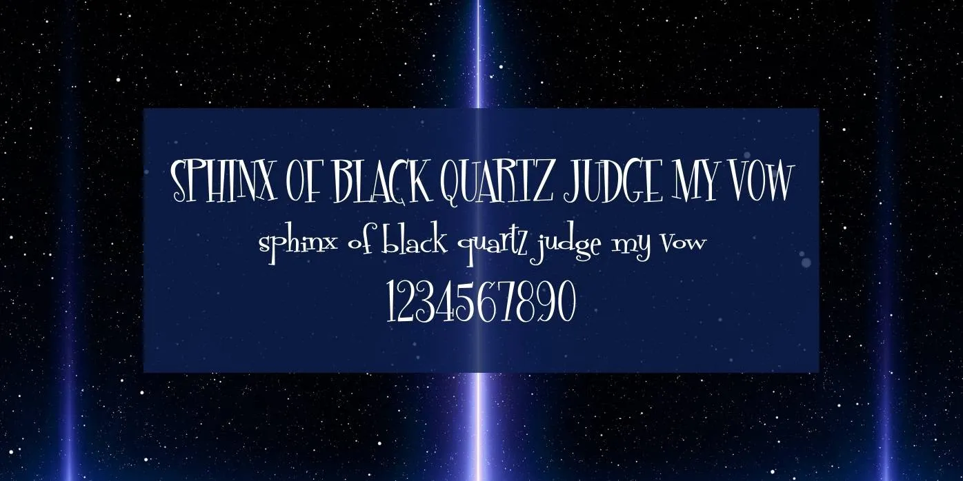 Sparkly Font Preview