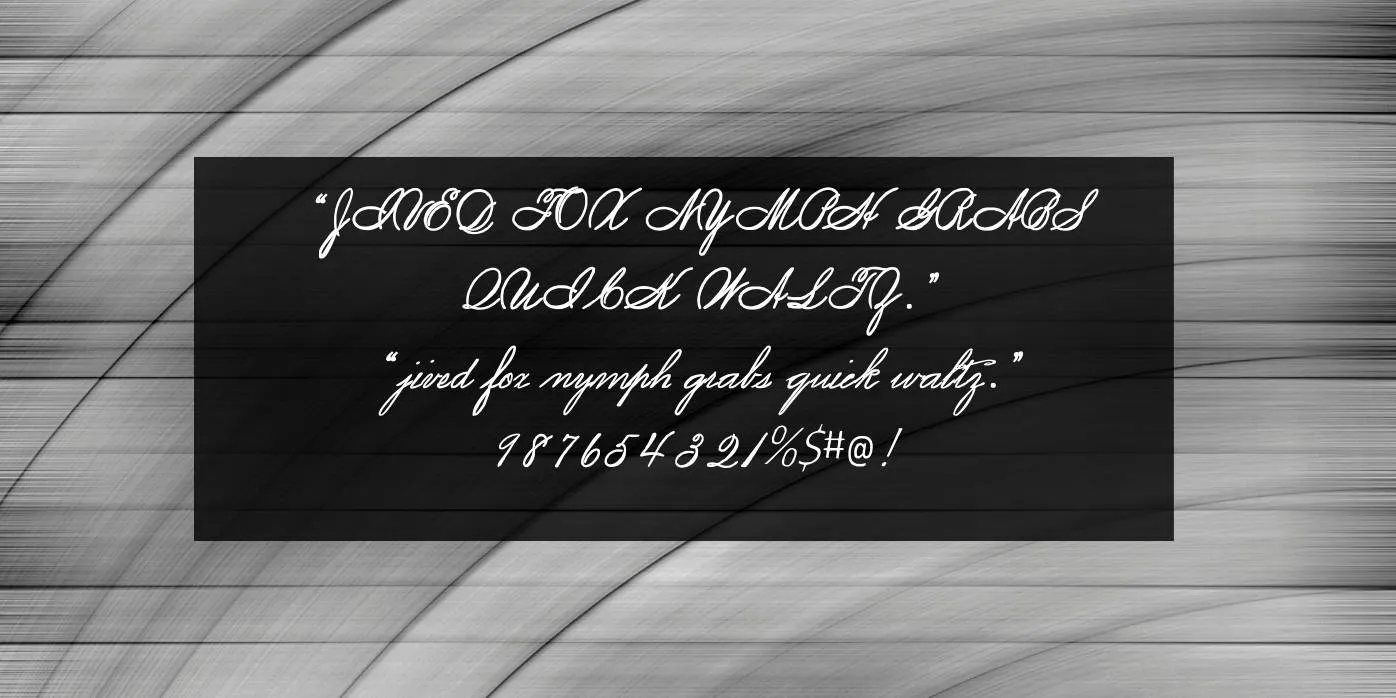 Spencerian Script Font Preview