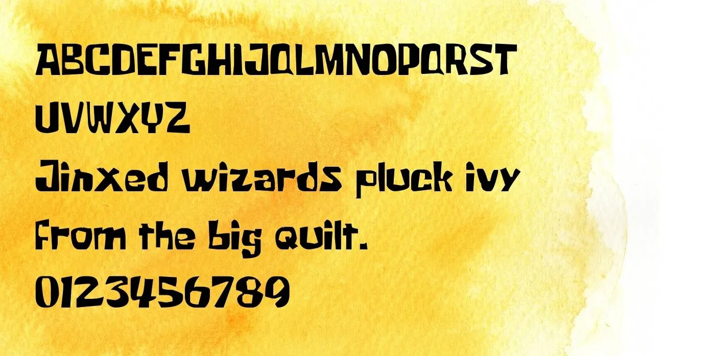Spongebob Squarepants Font Preview