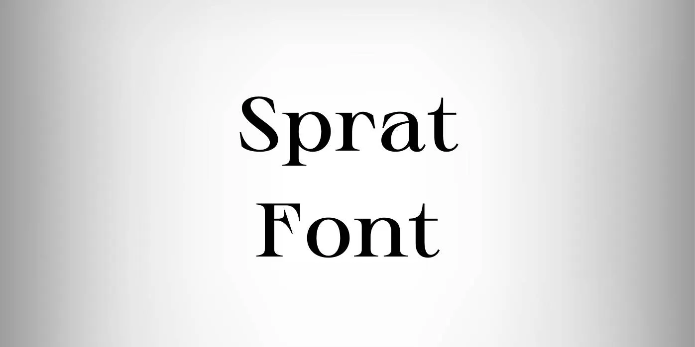 Sprat Font