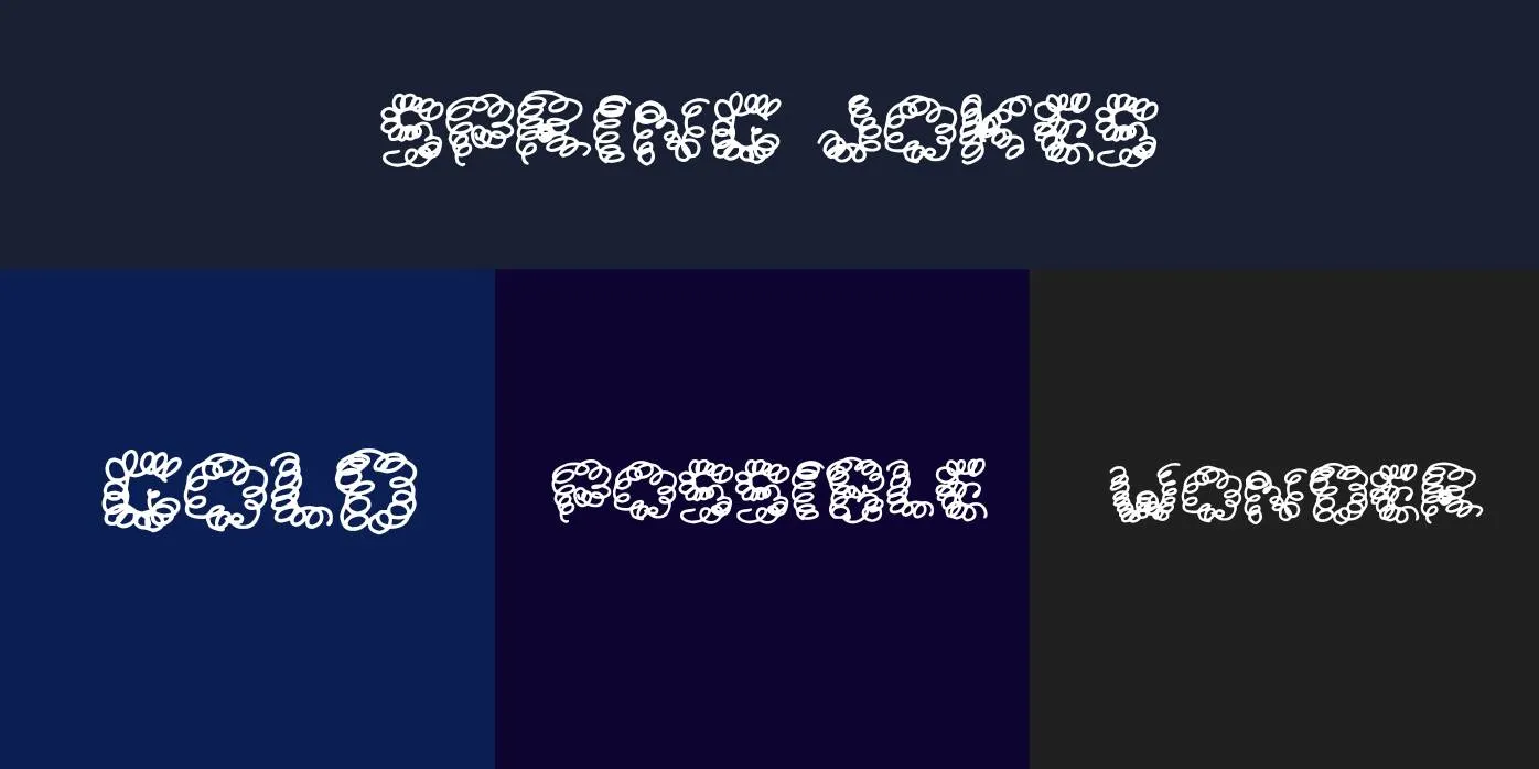 Spring Jokes Font Preview