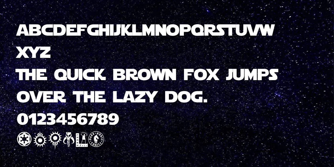 Star Wars Font Preview