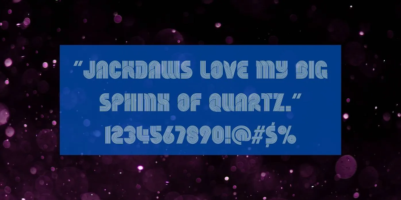 Stripes Font Preview