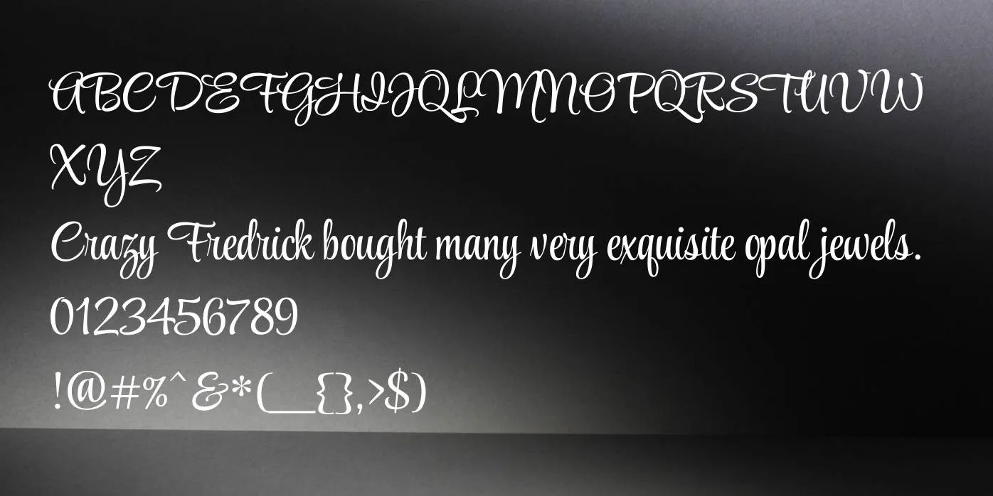 Style Script Font Preview