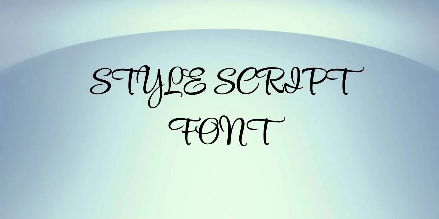 Style Script Font
