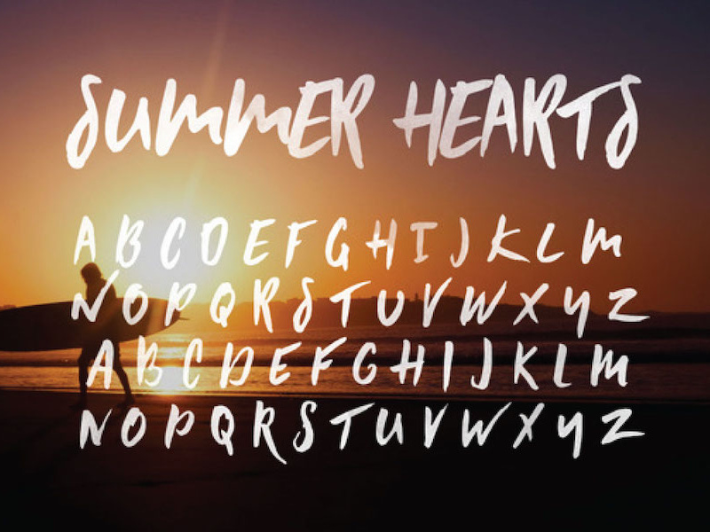 Summer Hearts Font Preview