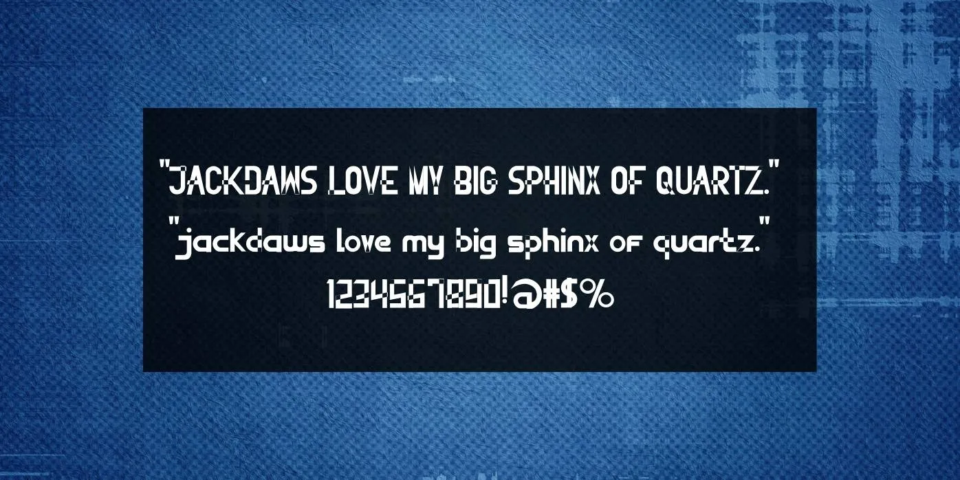 Super Mega Game Display Font Preview