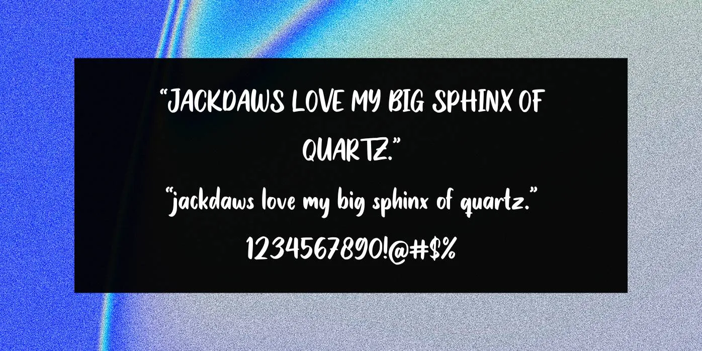 Sweet Talk Font Preview