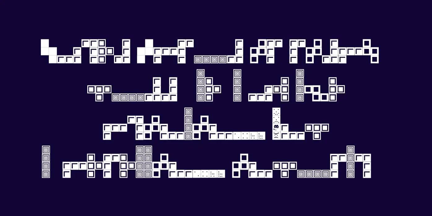 Tetris Blocks Font Preview