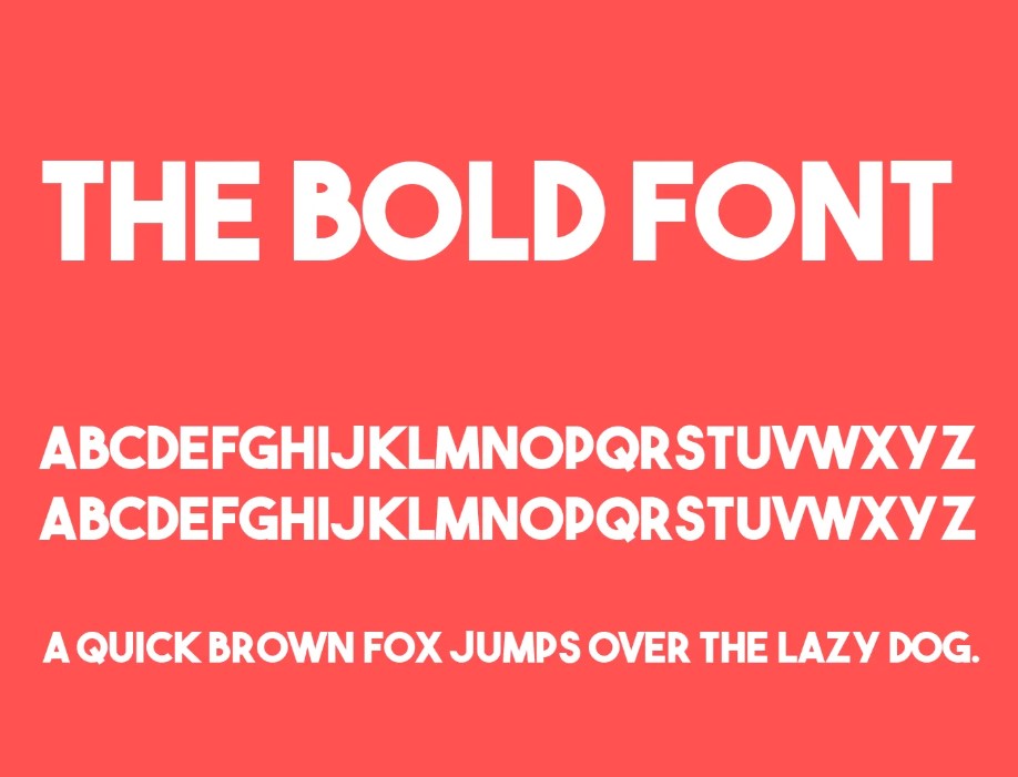 The Bold Font Preview
