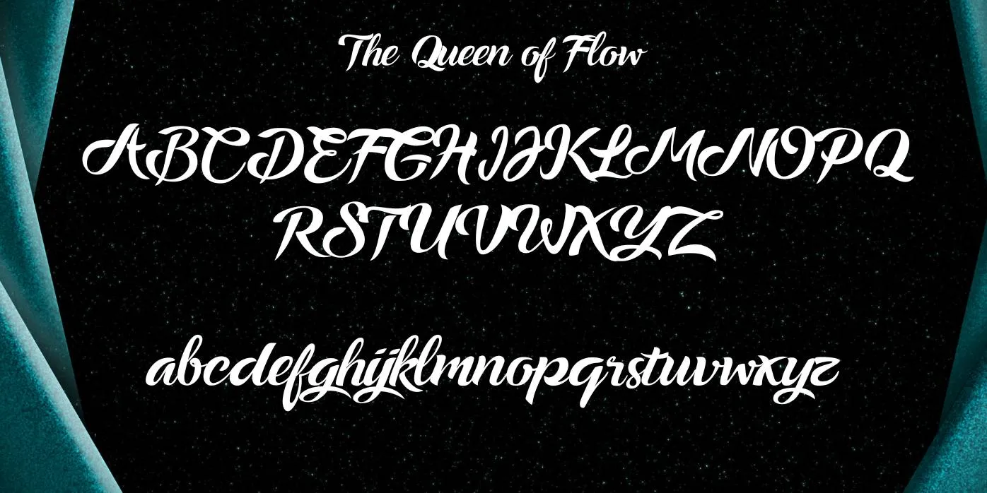 The Queen of Flow Font Preview