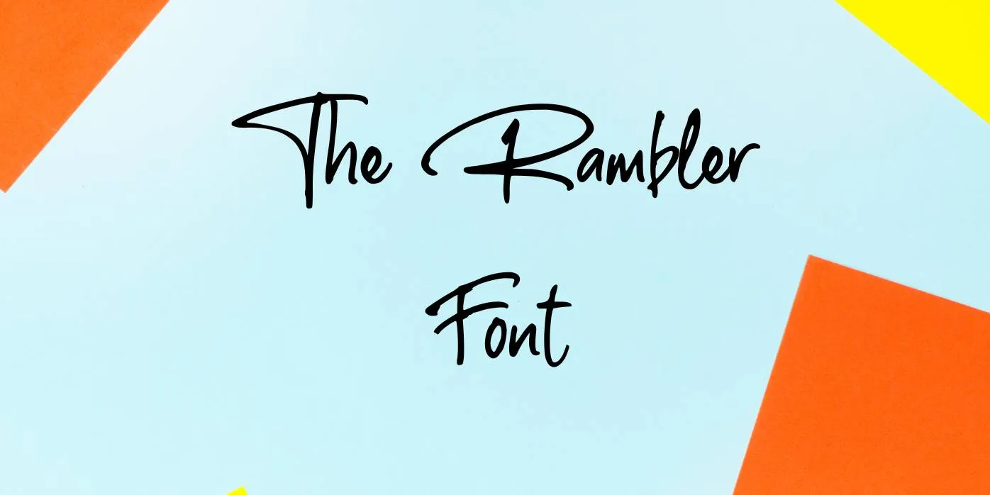 The Rambler Font