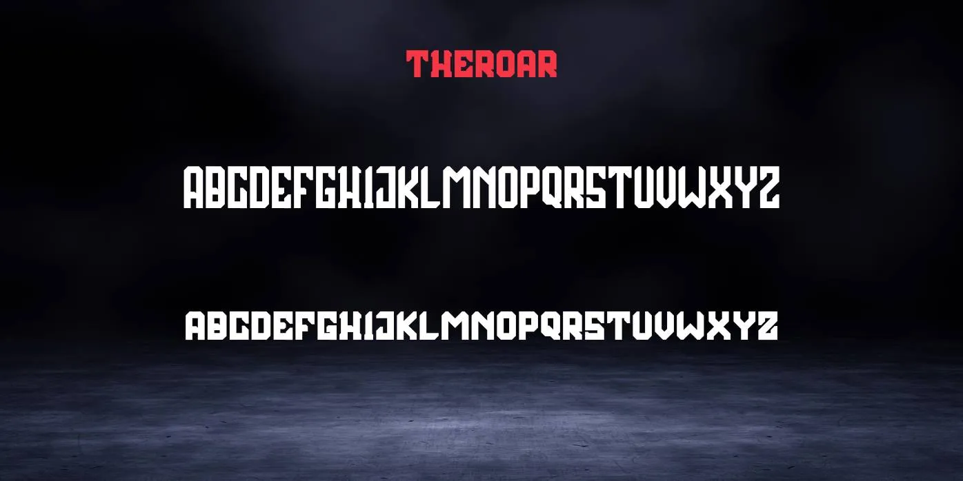 Theroar Font Preview