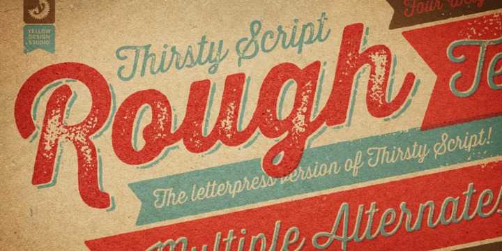 Thirsty Script Rough Font