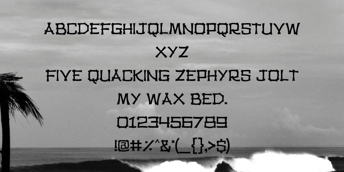 Tiki Hut Font Preview
