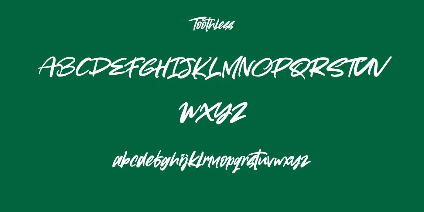 Toothless Font Preview