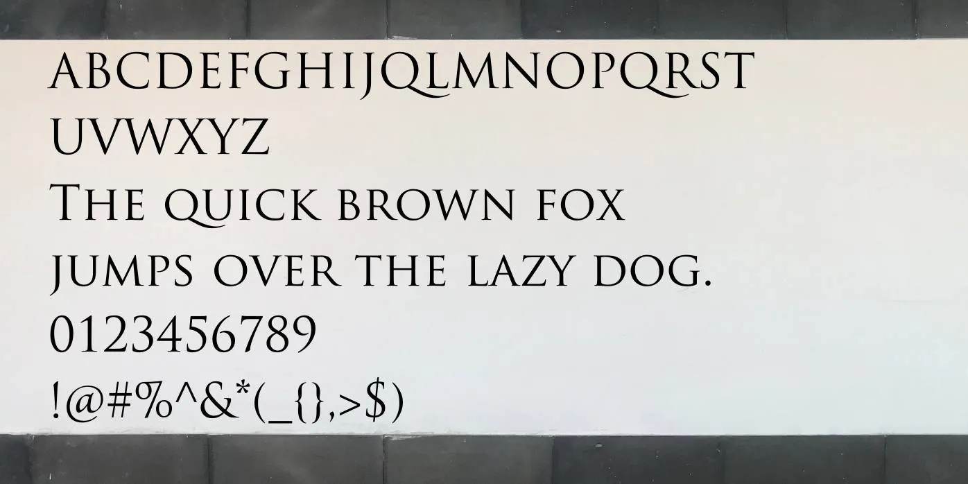Trajan Pro Font Preview