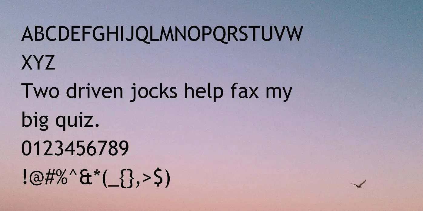 Trebuchet Font Preview