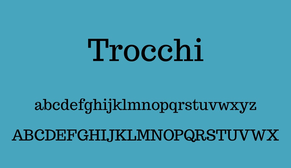 Trocchi Font Preview