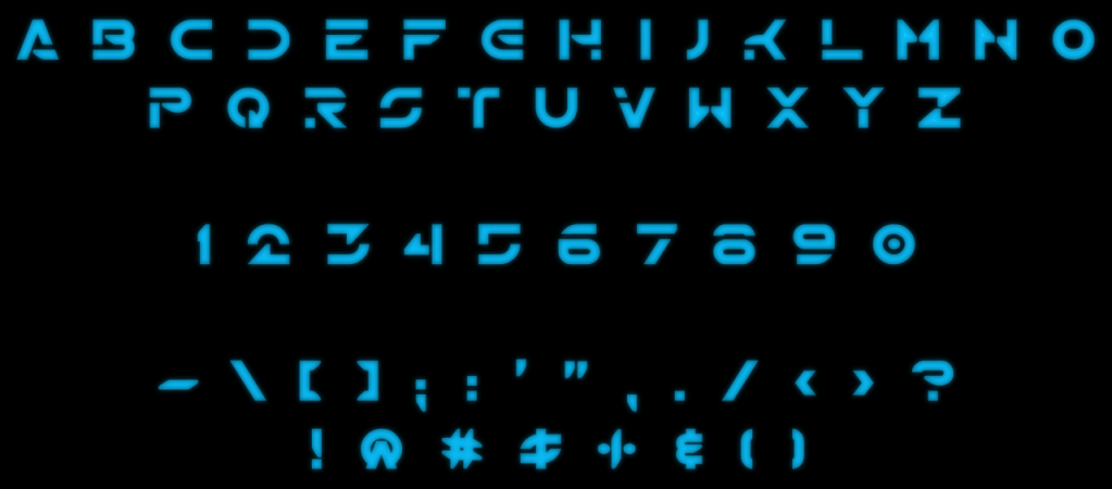 Tron Font Preview