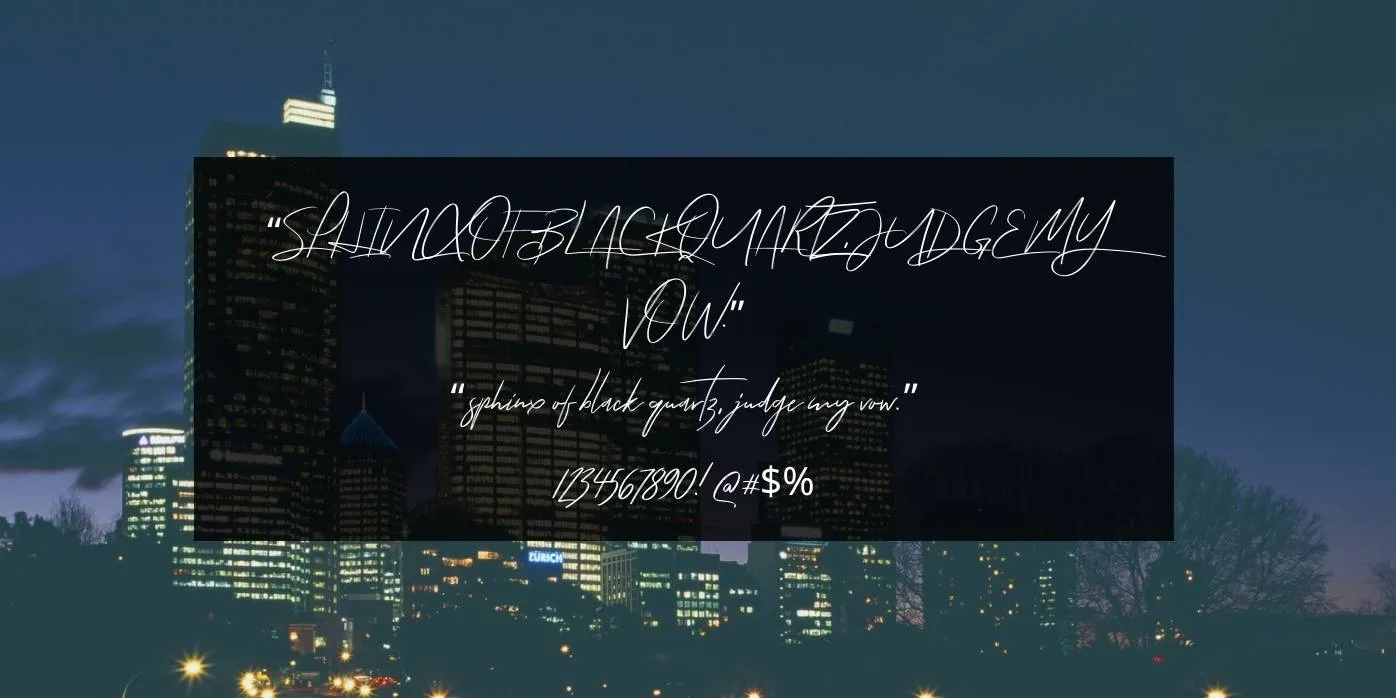 Tuesday Night Font Preview