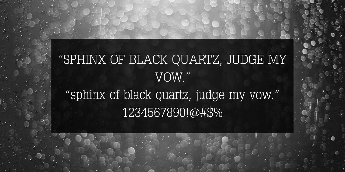 Typo Slab Serif Font Preview