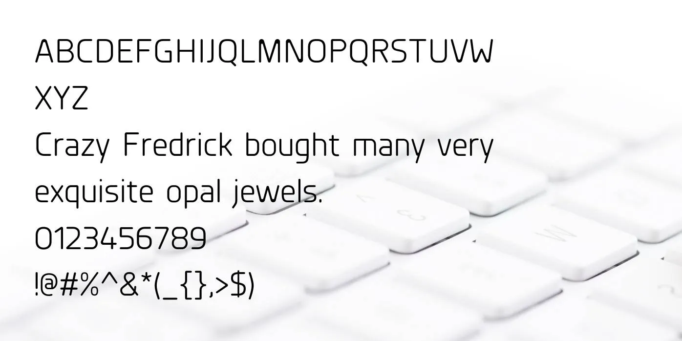 Typomoderno Font Preview