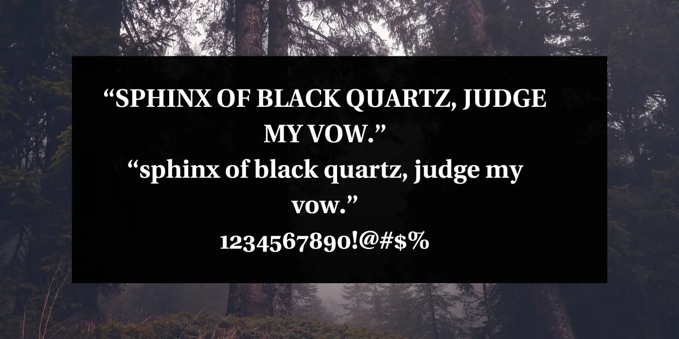 Utopia Font Preview