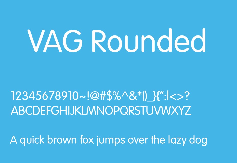 Vag Rounded Font Preview