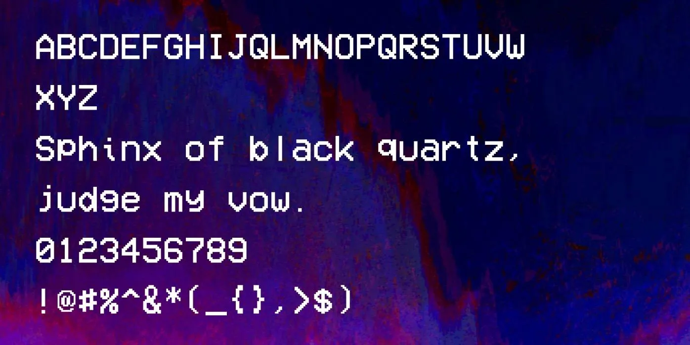 Vcr Osd Mono Font Preview