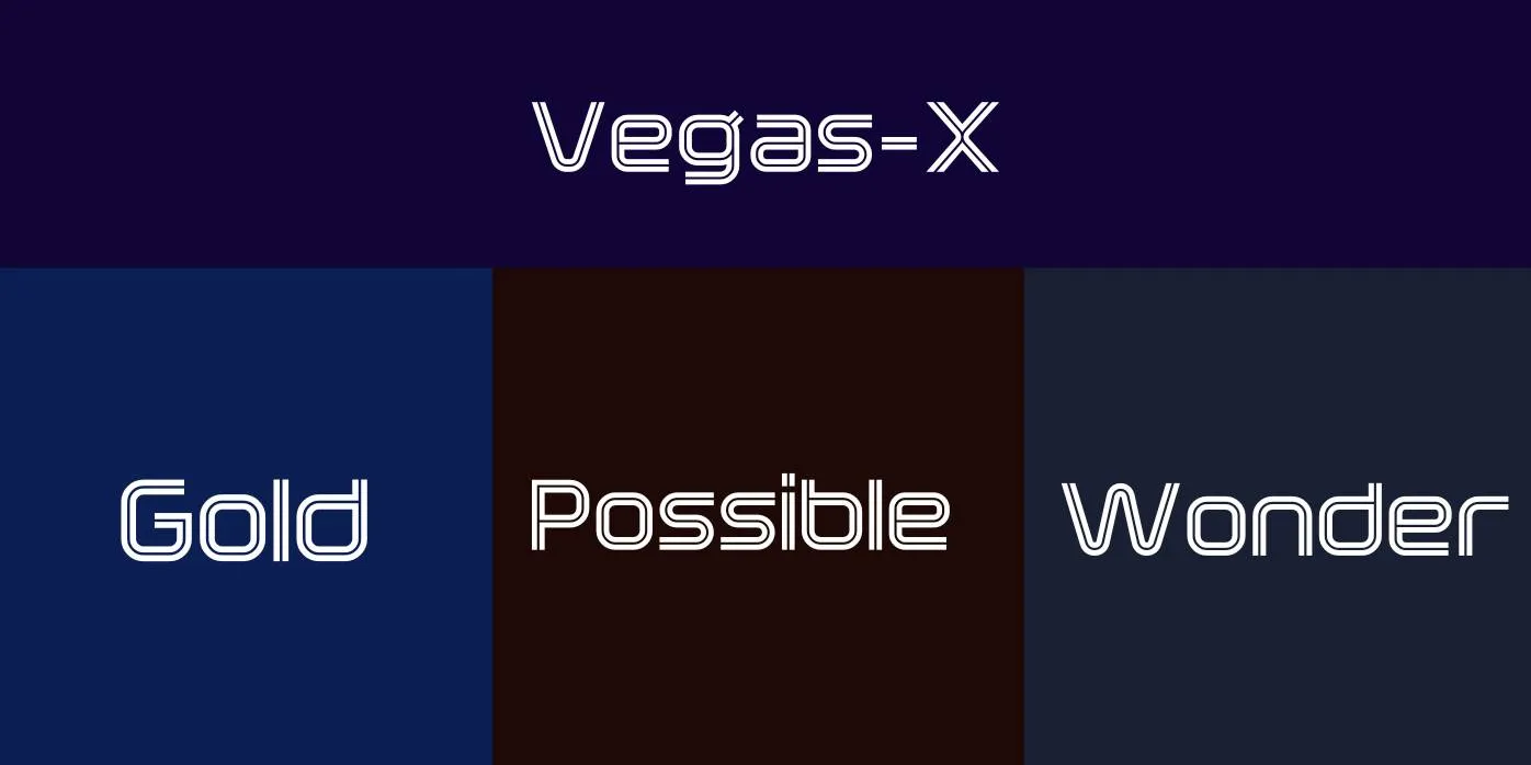 Vegas X Font Preview