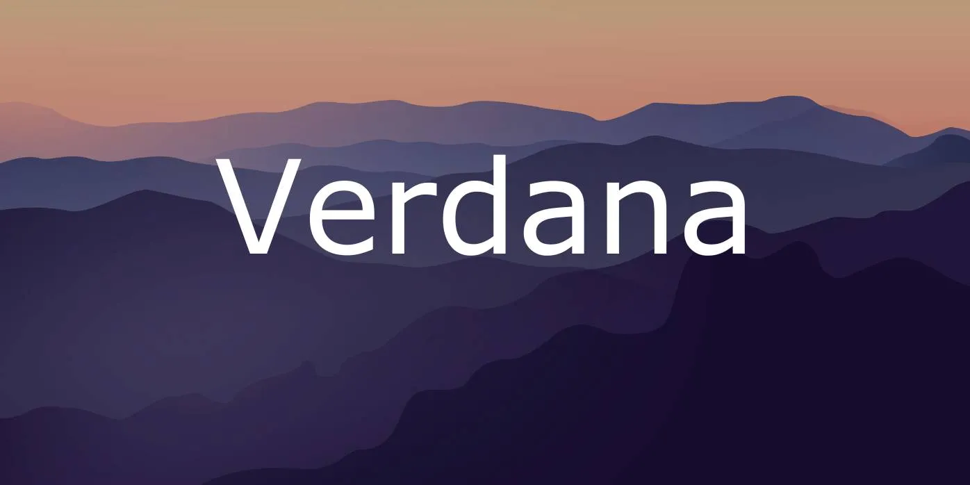 Verdana Font