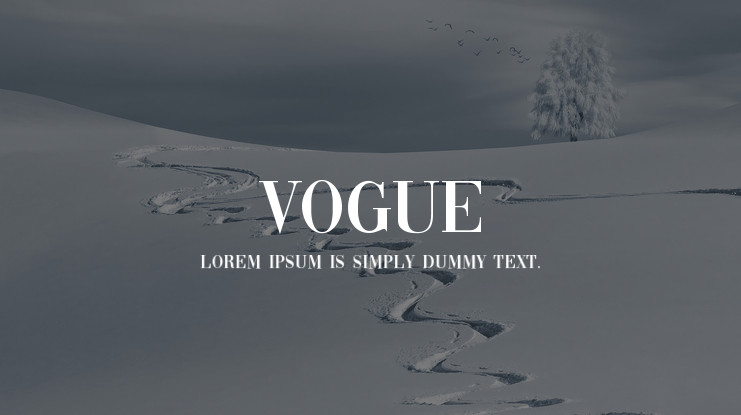 Vogue Font Preview
