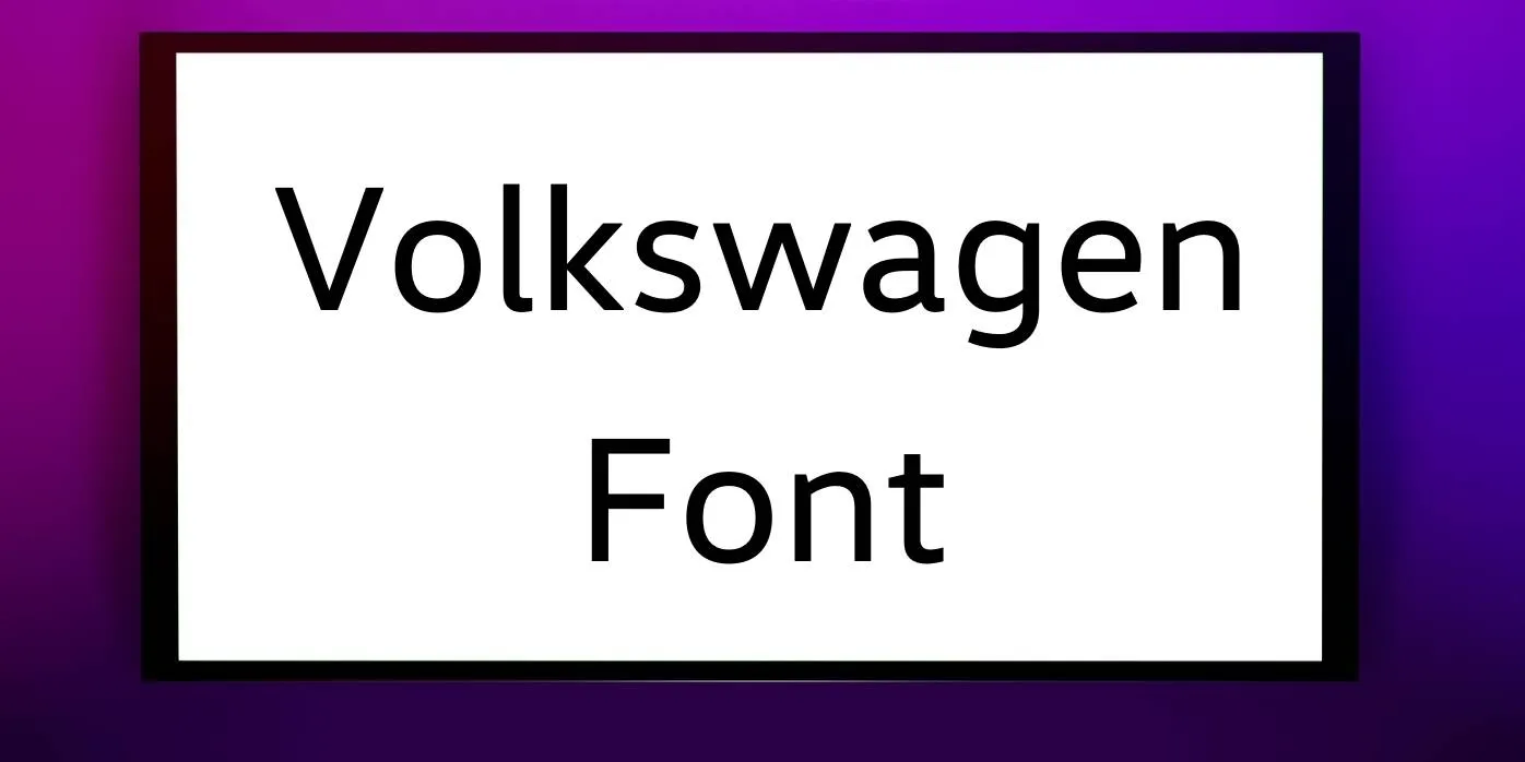 Volkswagon Font