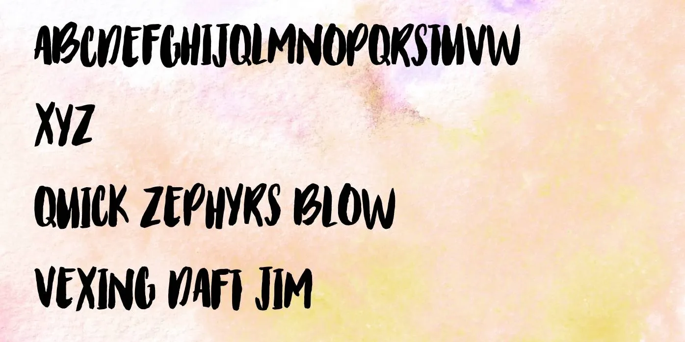 Watercolor Font Preview
