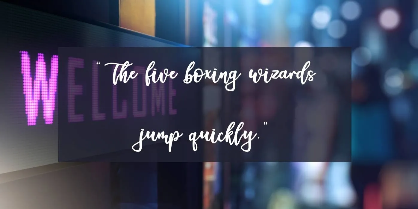 Welcome Font Preview
