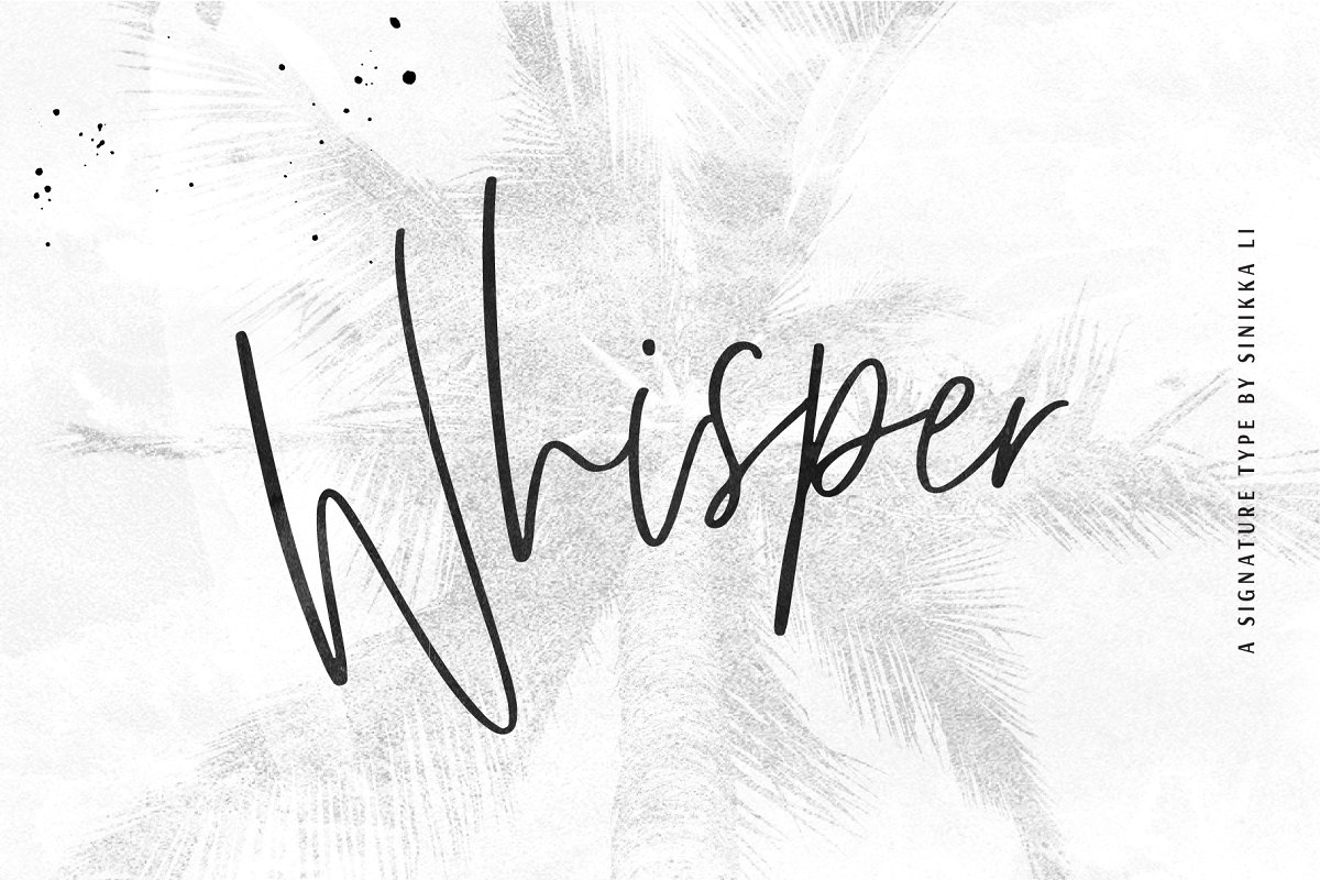 Whispers Calligraphy Font Preview