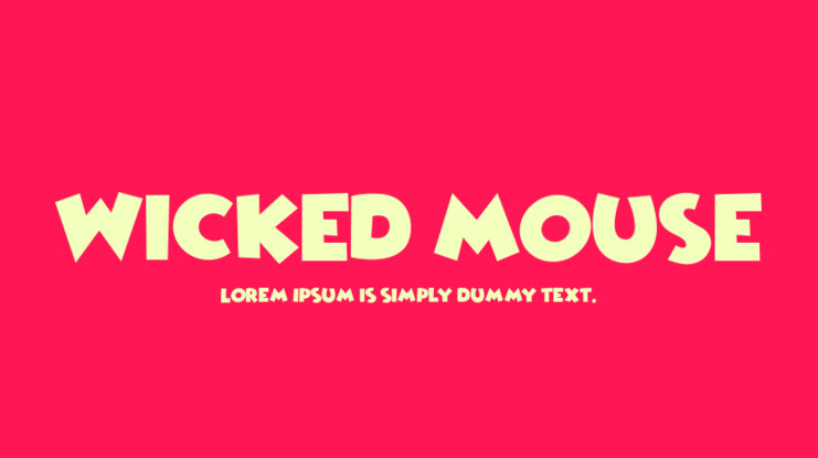 Wicked Mouse Font Preview