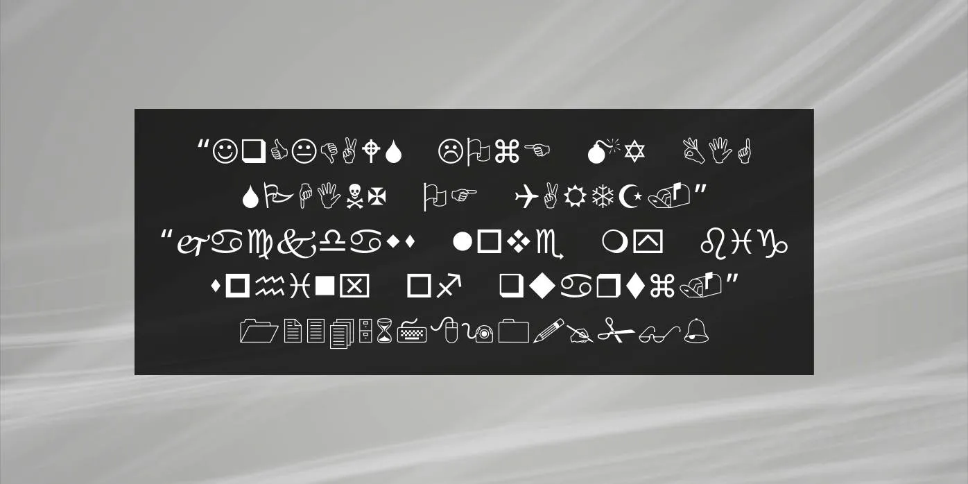 Wing Ding Font Preview