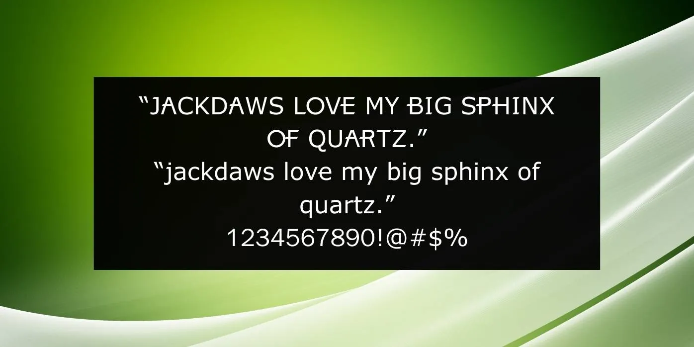 Xbox One Font Preview