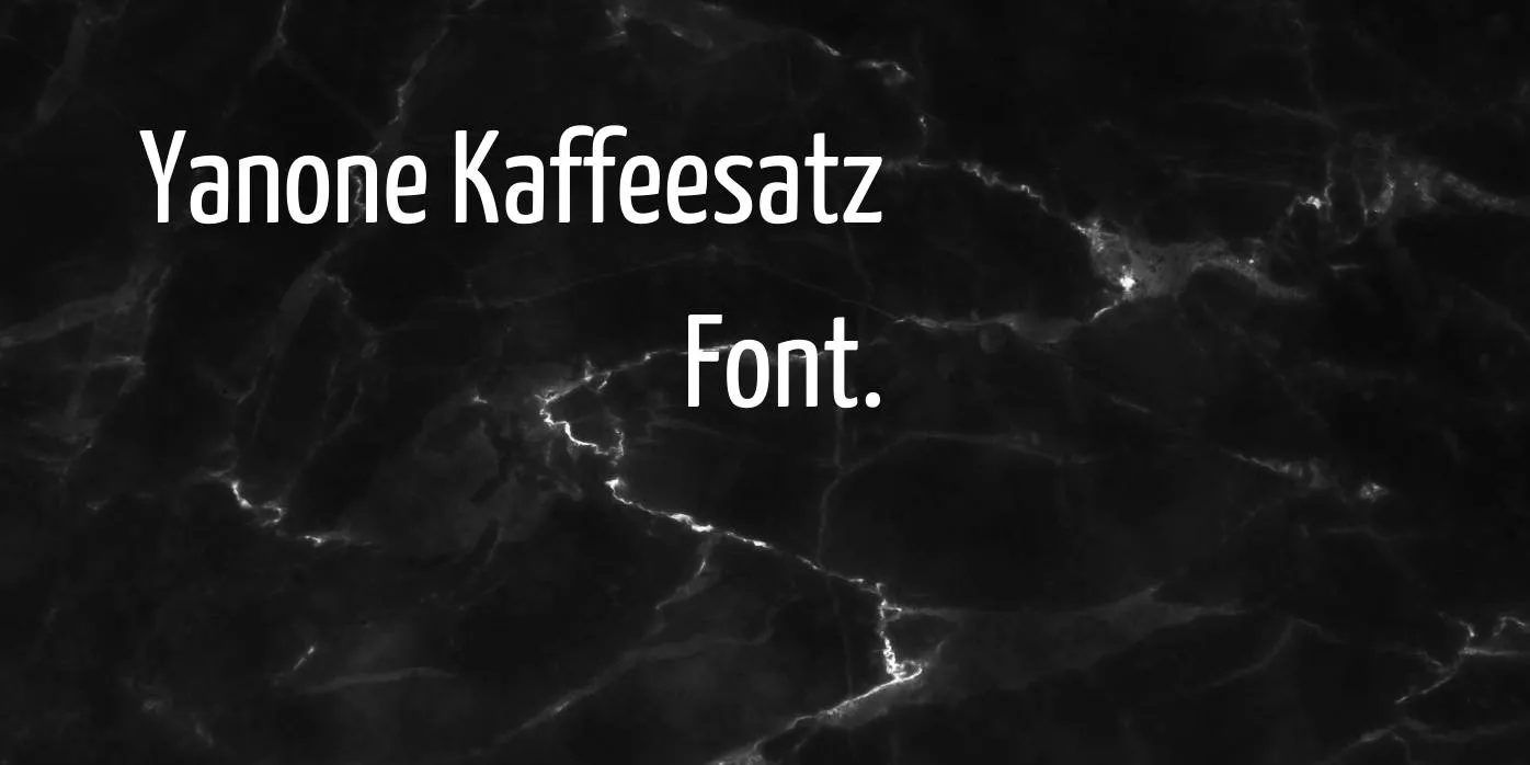 Yanone Kaffeesatz Font