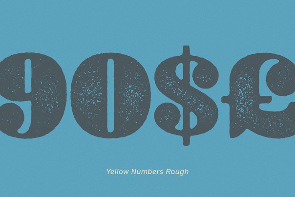 Yellow Numbers Font